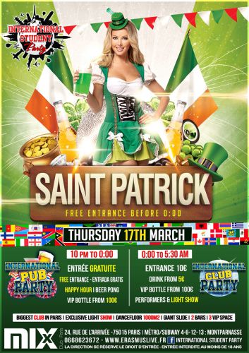 INTERNATIONAL STUDENT PARTY : Saint Patrick’s day