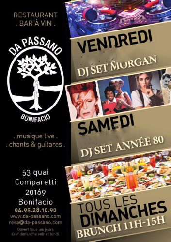 Da Passano Bonifacio  We are open !!! les vendredi c’est DJ-Set ( Dj Morgan )