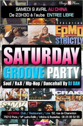 SATURDAY GROOVE PARTY BY DJ DAN