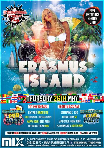 INTERNATIONAL STUDENT PARTY : Erasmus Island