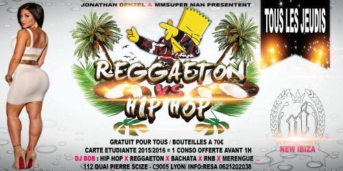 REGGAETON VS HIP HOP @New Ibiza – TOUS LES MERCREDIS