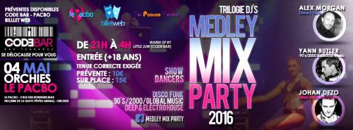 Week-end Medley Mix Party au Code Bar!