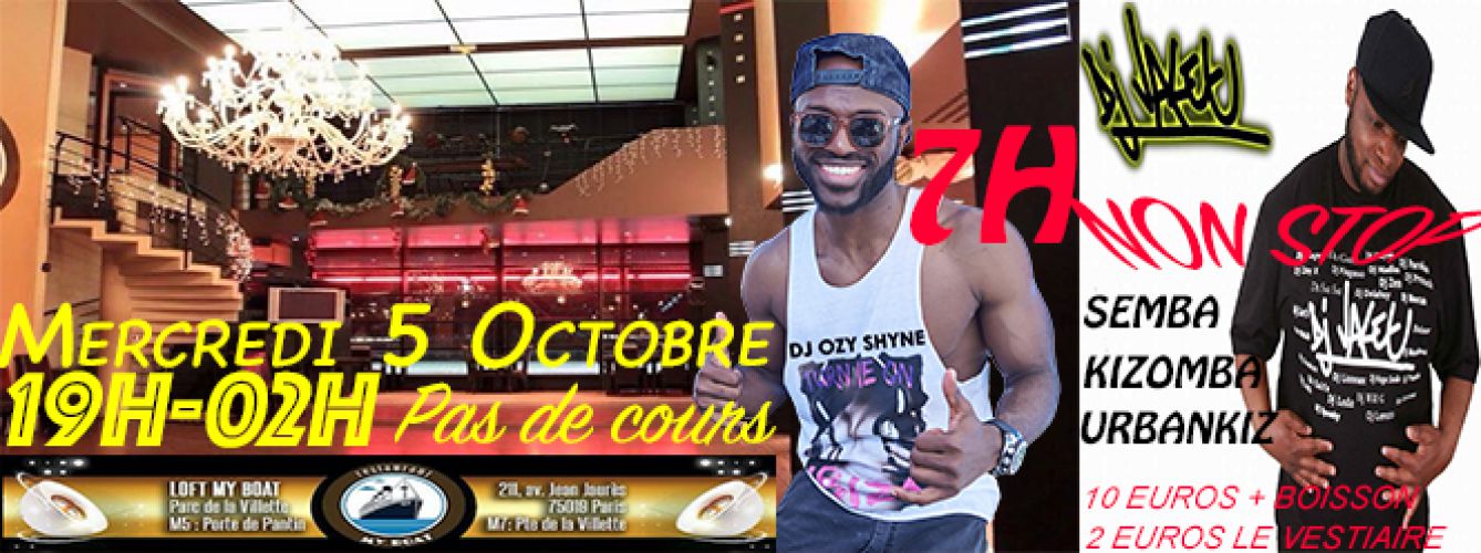 KIZOMBA 7H NON STOP AU MYBOAT