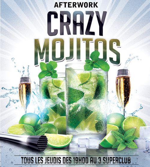 CRAZY MOJITOS AFTERWORK (Open Mojitos, Bulles, Cocktail dinatoire 5 etoiles)
