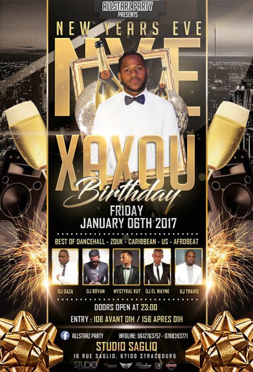 Allstarz New Year Eve – XAXOU birthday – Studio Saglio