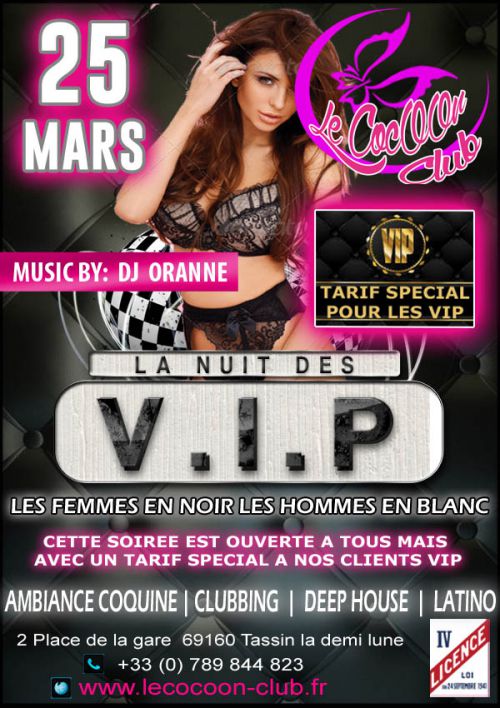 ÉVENEMENT LA NUIT DES V.I.P !