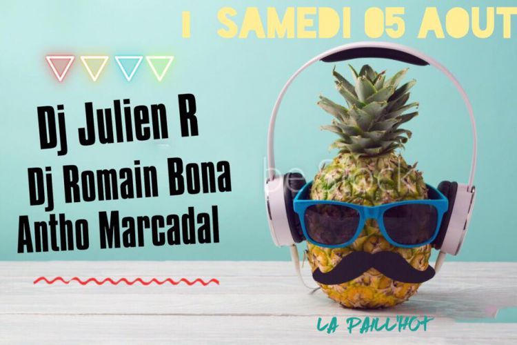 c est la soirée avec Dj Julien R, Dj Romain Bona et Antho Marcadal ‼️  Jean-Philippe Mariotti sera