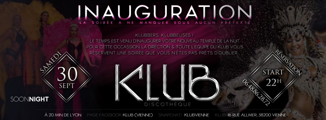 Inauguration – KLUB – Samedi 30 Septembre