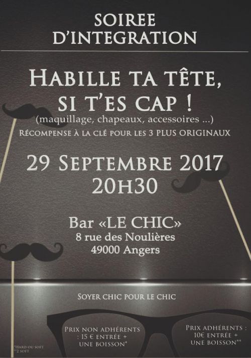 soirée d’intégration au chic