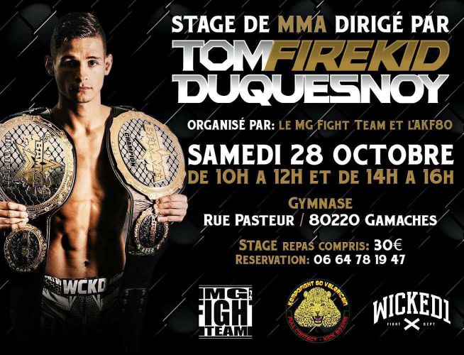 Stage MMA avec Tom FireKid Duquesnoy