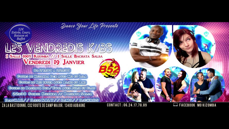 Mensuelle Vendredi K/BS avec buffet with Dj KAZ et Djette NALY