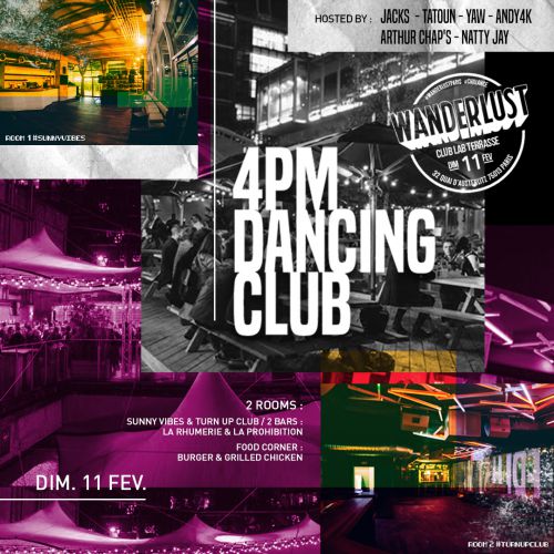 4PM Dancing Club – Hip hop & Sunny Vibes au Wanderlust