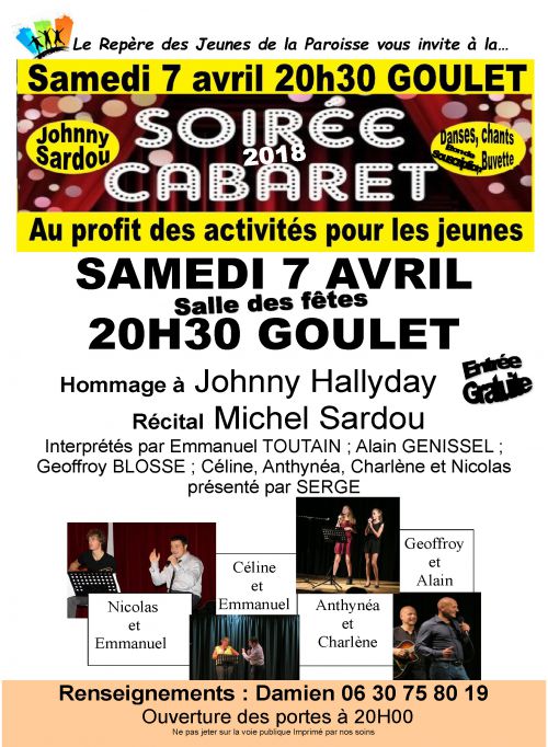 Hommage a johny Hallyday + recital Michel Sardou