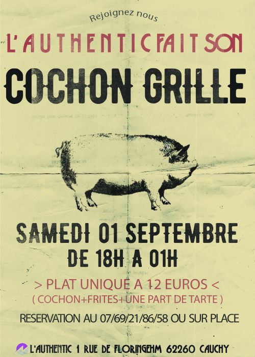 l’authentic fait son cochon grillé