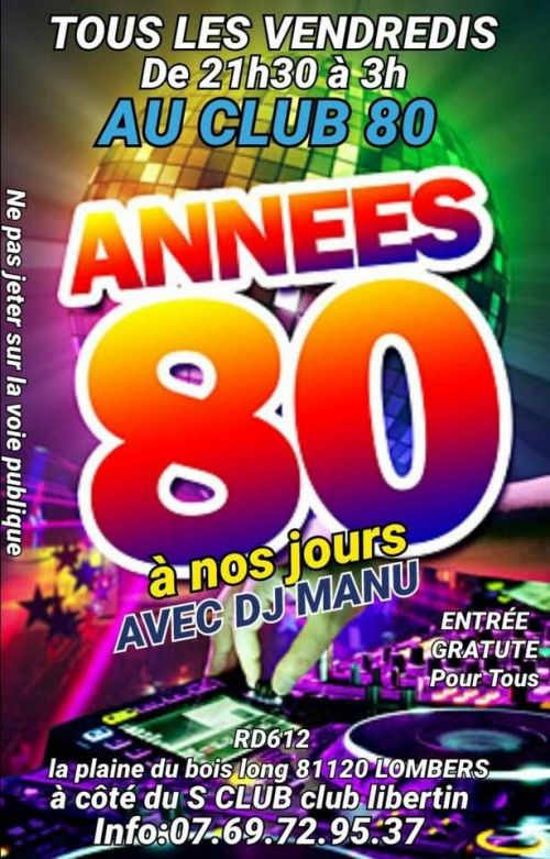 SOIREE DANSANTE AU CLUB 80