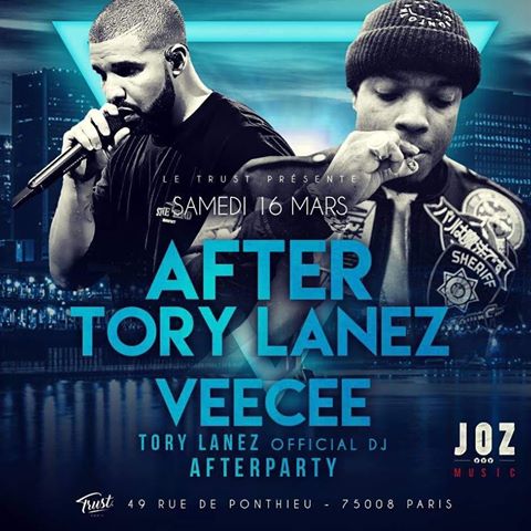 AFTER SHOW EXCEPTIONNEL TORY LANEZ au TRUST (CHAMPS ELYSEES)