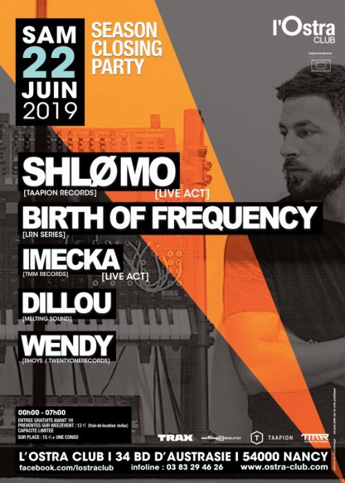 Closing Season w. Shlømo Live, Birth Of Frequency @ l’Ostra club