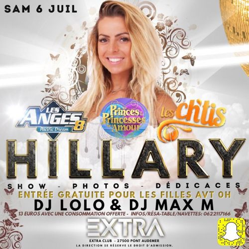 HILLARY (Les Ch’tit VS les Marseillais, Les Anges, Les Princes et Les Princesses De L’amour) en Excl