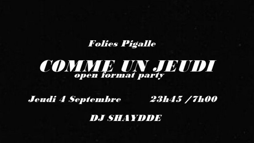 COMME UN JEUDI