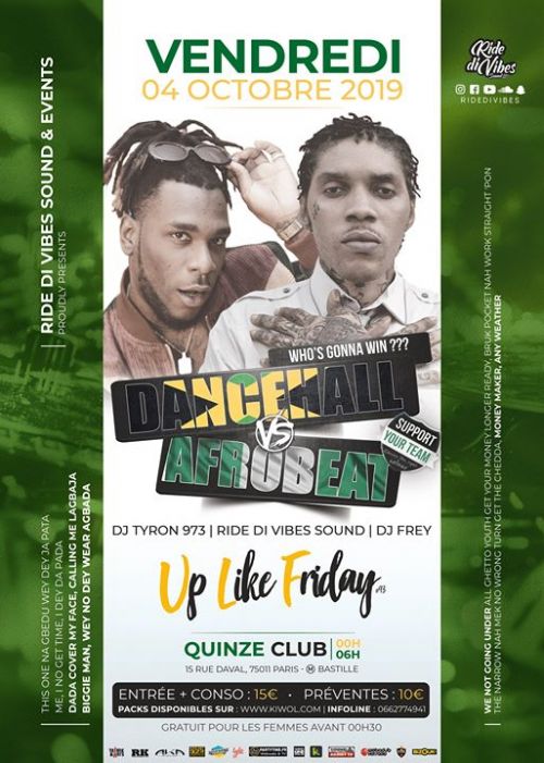 Up Like Friday #43 – Dancehall VS Afrobeat