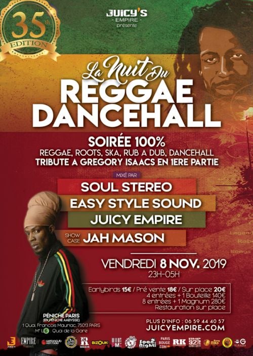LA nuit du Reggae Dancehall N°35 Jah mason from Jamaica