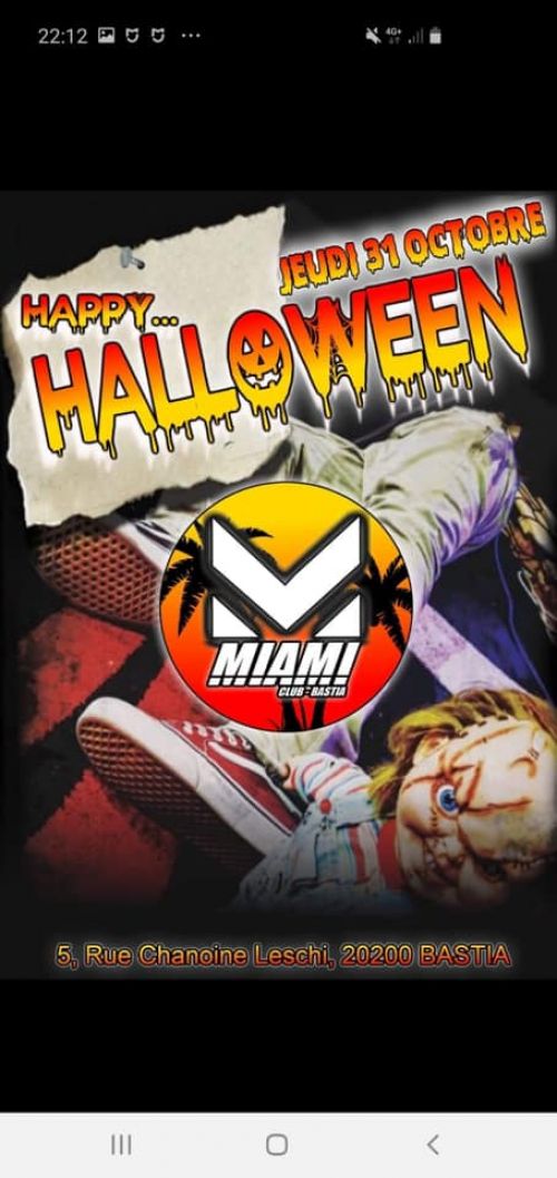 soirée d Halloween au miami club