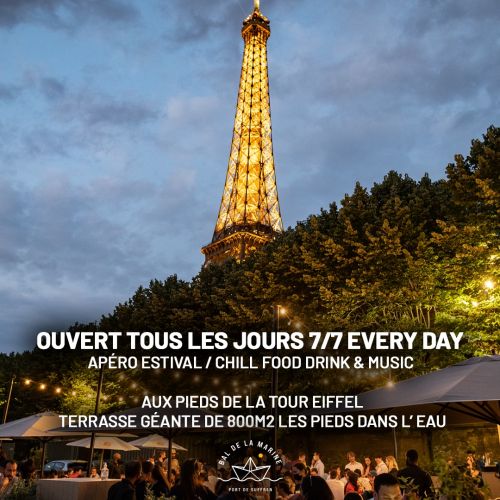 APERO ESTIVAL TERRASSE GEANTE DE + DE 800 M2 AUX PIEDS DE LA TOUR EIFFEL