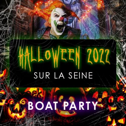 HALLOWEEN BOAT ROOFTOP PARTY HANTÉ GÉANTE SUR LA SEINE LE FLOW ALEXANDRE III