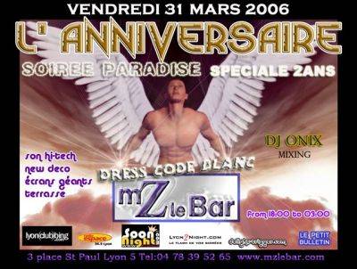 Soirée Paradise, SPECIALE ANNIVERSAIRE