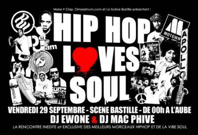 Hip Hop Loves Soul / Ven 29 Sept / Scene Bastille