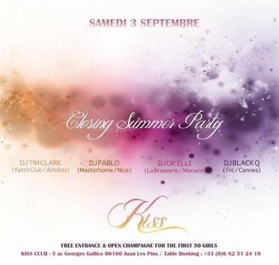 CLOSING SUMMER PARTY w/ DJ PABLO, DJ OR’ELLE, DJ BLACK Q & DJ TIM CLARK