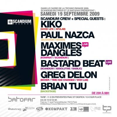 SCANDIUM PARTY spéciale TECHNO PARADE
