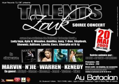 TALENTS ZOUK soirée concert
