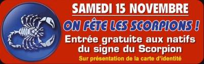 On fête les scorpion