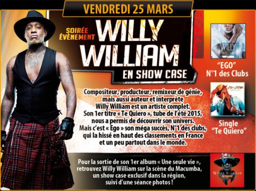 soirée évènement : willy william