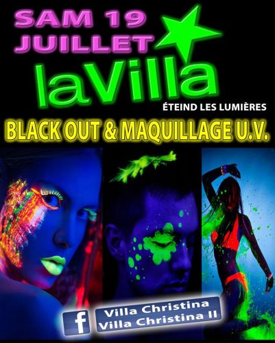 soirée black out et maquillage UV