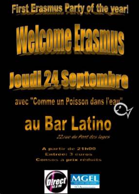 Soirée Welcome Erasmus