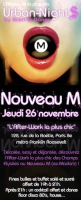 AFTER WORK @  NOUVEAU M (ex MADAM)