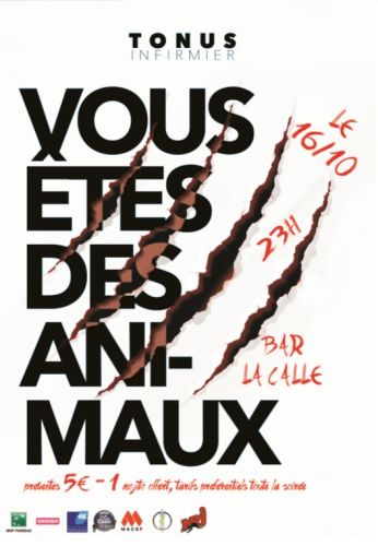 TONUS INFIRMIER – VOUS ETES DES ANIMAUX !