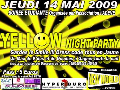 SOIREE ETUDIANTE YELLOW PARTY