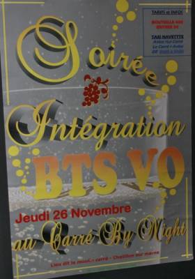 soirée intégration bts v.o