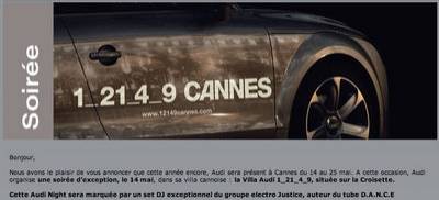 61èME FESTIVAL DE CANNES:Soirée Audi @ Villa Audi