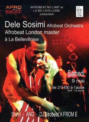 Les nuits Afrobeat No Limit – Dele Sosimi + ANG + Shinri + Dj Afrobeat A From E