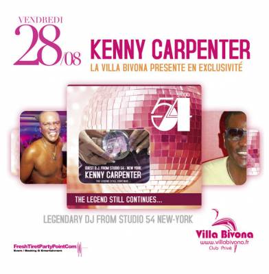 Kenny Carpenter,legendary dj from studio 54 N.Y.