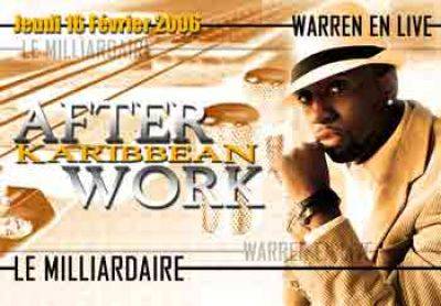 « AFTER WORK KARIBBEAN « Avec warren en live