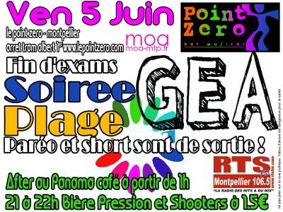 fin d’exams GEA soirée plage