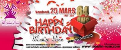 Soirée Happy Birthday Moulin Rose