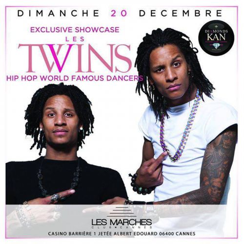 LES TWINS LES DANCEURS DE BEYONCE EN SHOWCASE 20 DECEMBRE  AU MARCHES CLUB CANNES