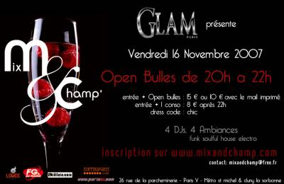 Open Bulles au Glam avec Mix & Champ’