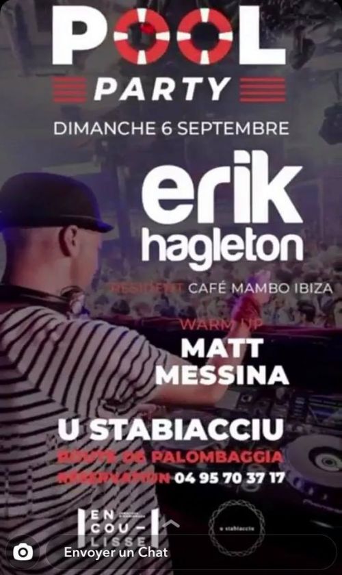 #POOLPARTY en Dj Set ERIK HAGLETON @ Camping U Stabiacciuchaque